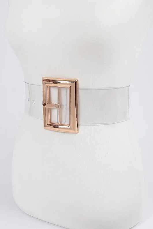 PLUS SIZE Oversized Transparent PVC Belt