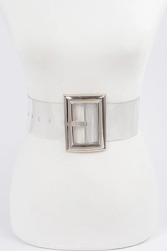 PLUS SIZE Oversized Transparent PVC Belt