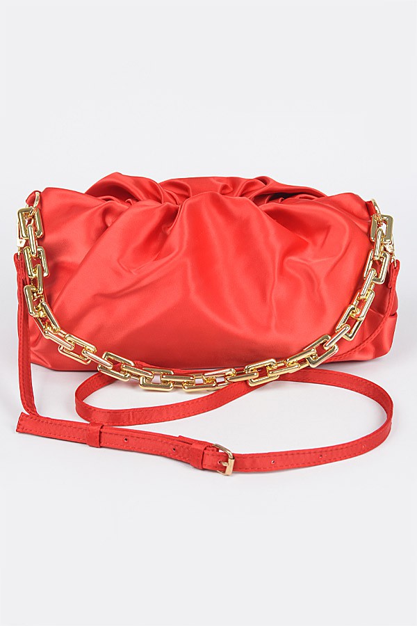 Satin Chain Pouch Bag