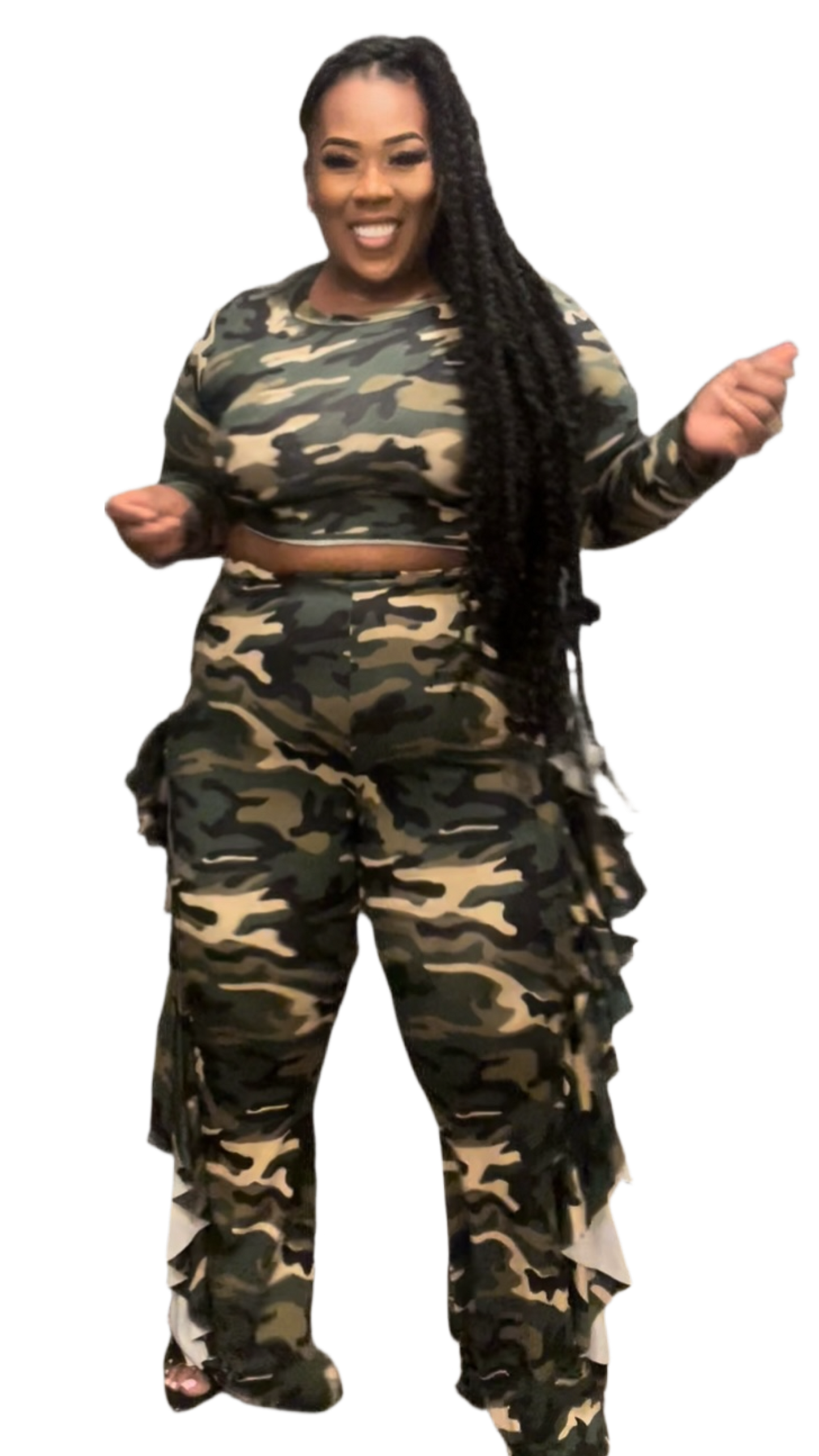 PLUS SIZE RUFFLE PANT SETS WILL SHIP 9/2)