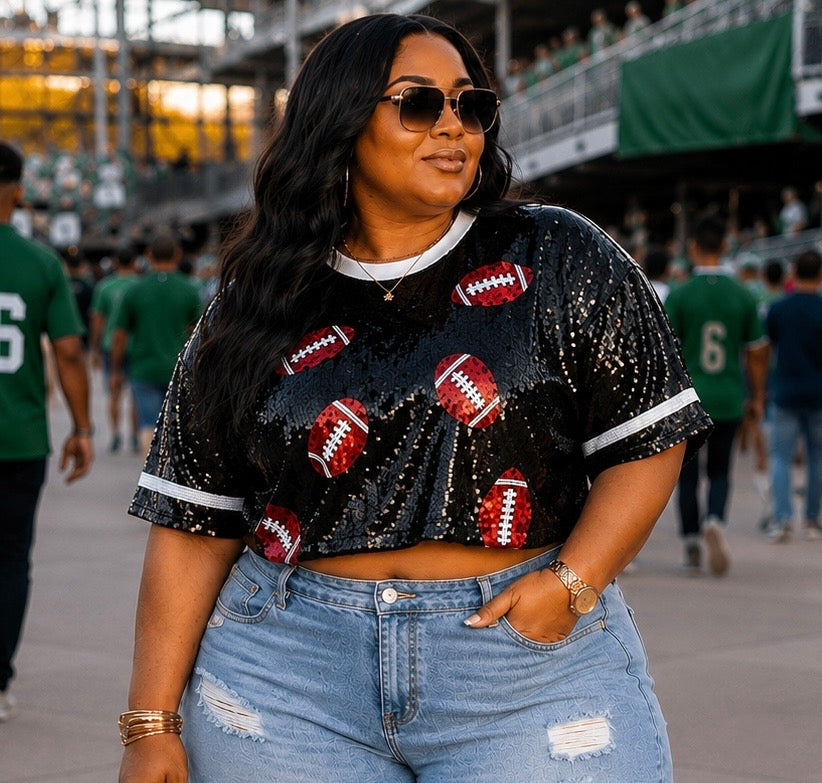 PLUS SIZE GAME-DAY SEQUIN TOP-BLACK-24