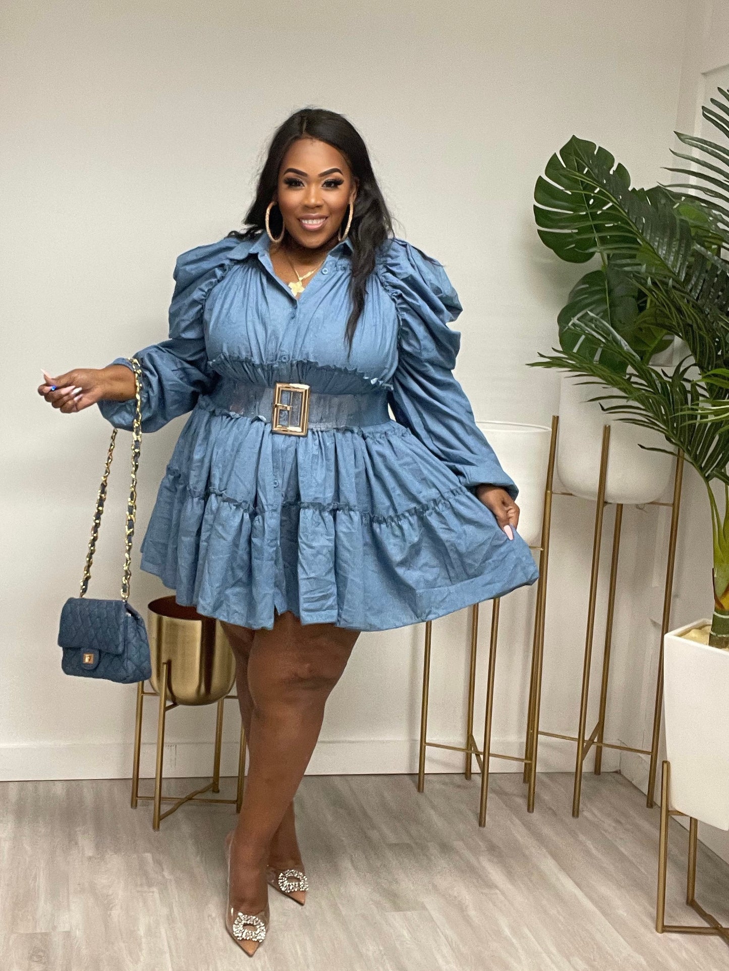 PLUS SIZE Oversized Transparent PVC Belt