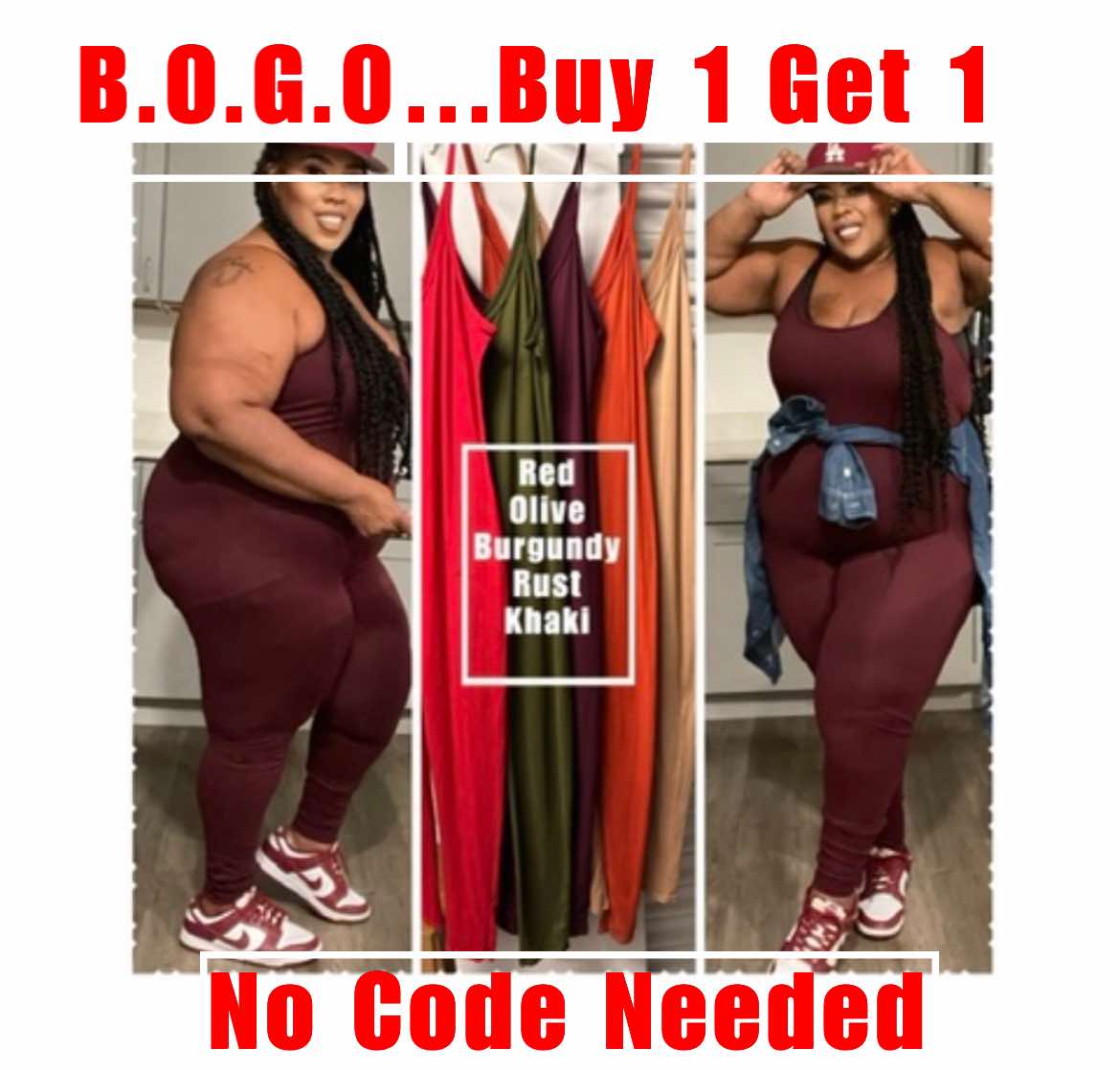 PLUS SIZE "BIG MOOD" JUMPSUIT