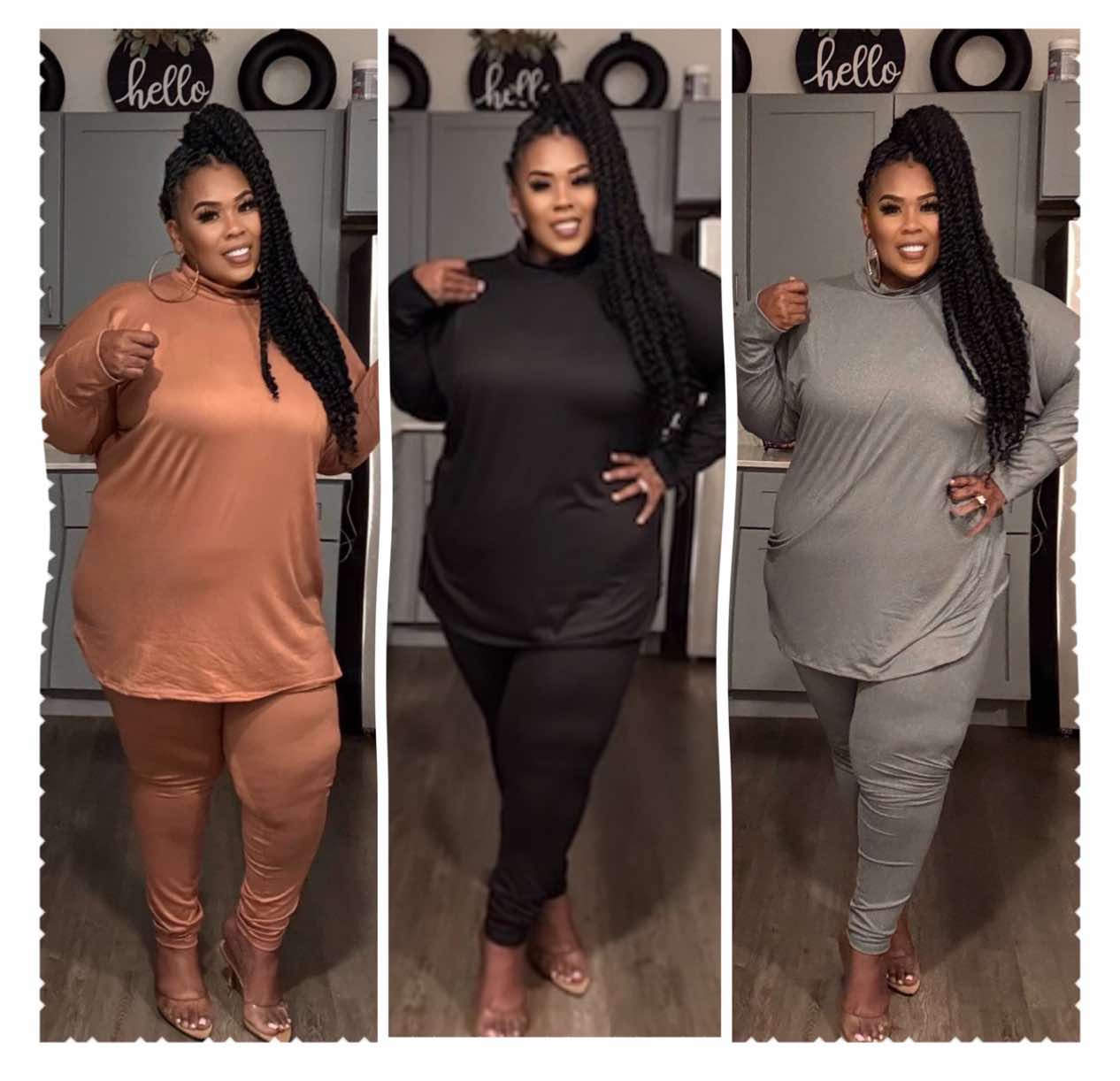 PLUS SIZE 2-PIECE "LETS GO" SET