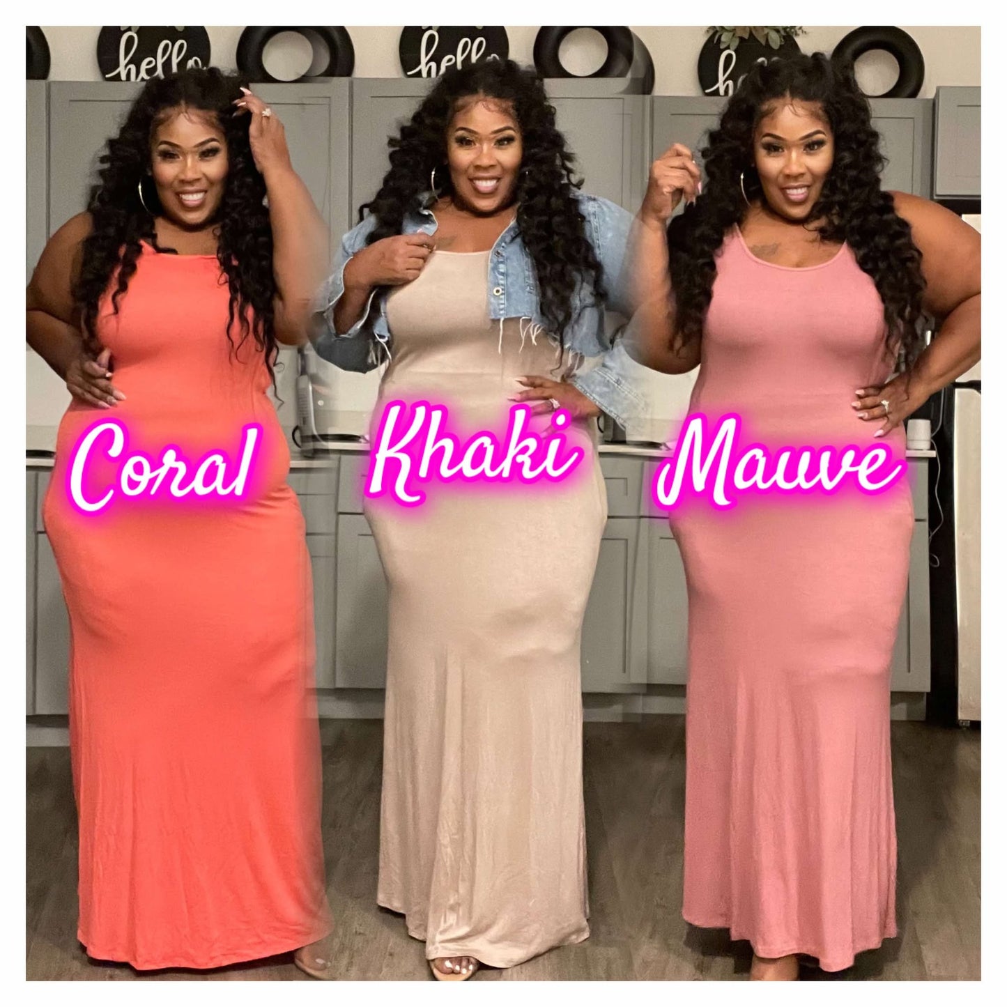 PLUS SIZE SLEEVLESS MAXI DRESS-50