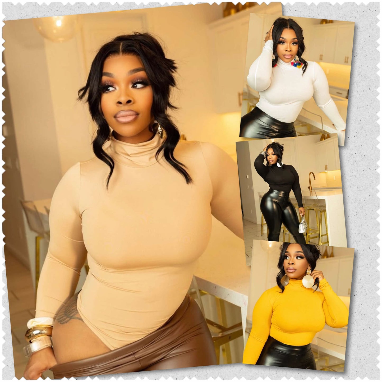 LONG SLEEVE TURLE NECK BODYSUIT-SL16