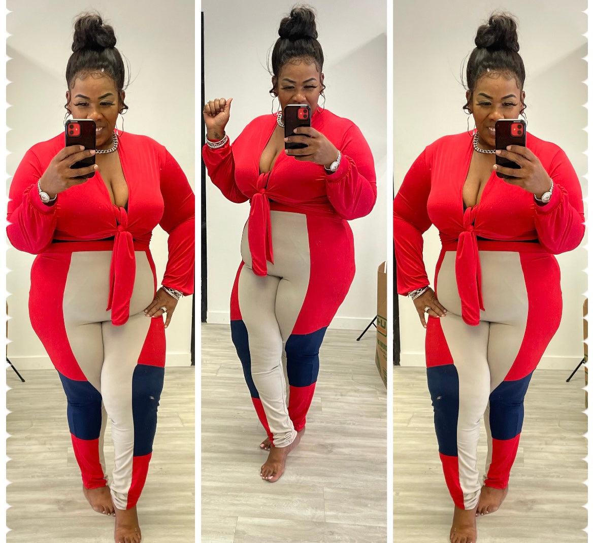 PLUS SIZE COLOR BLOCK HIGHWAIST LEGGINGS ***LEGGINGS ONLY***