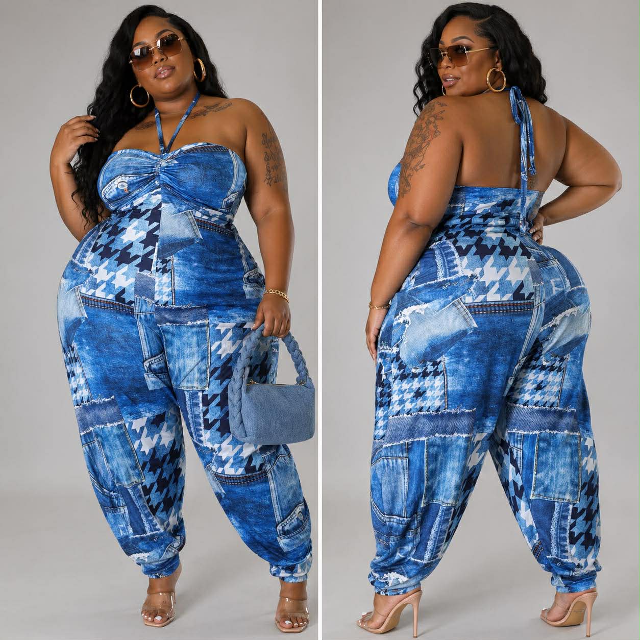 PLUS SIZE "PATCH PRESSURE" JUMPSUIT-65