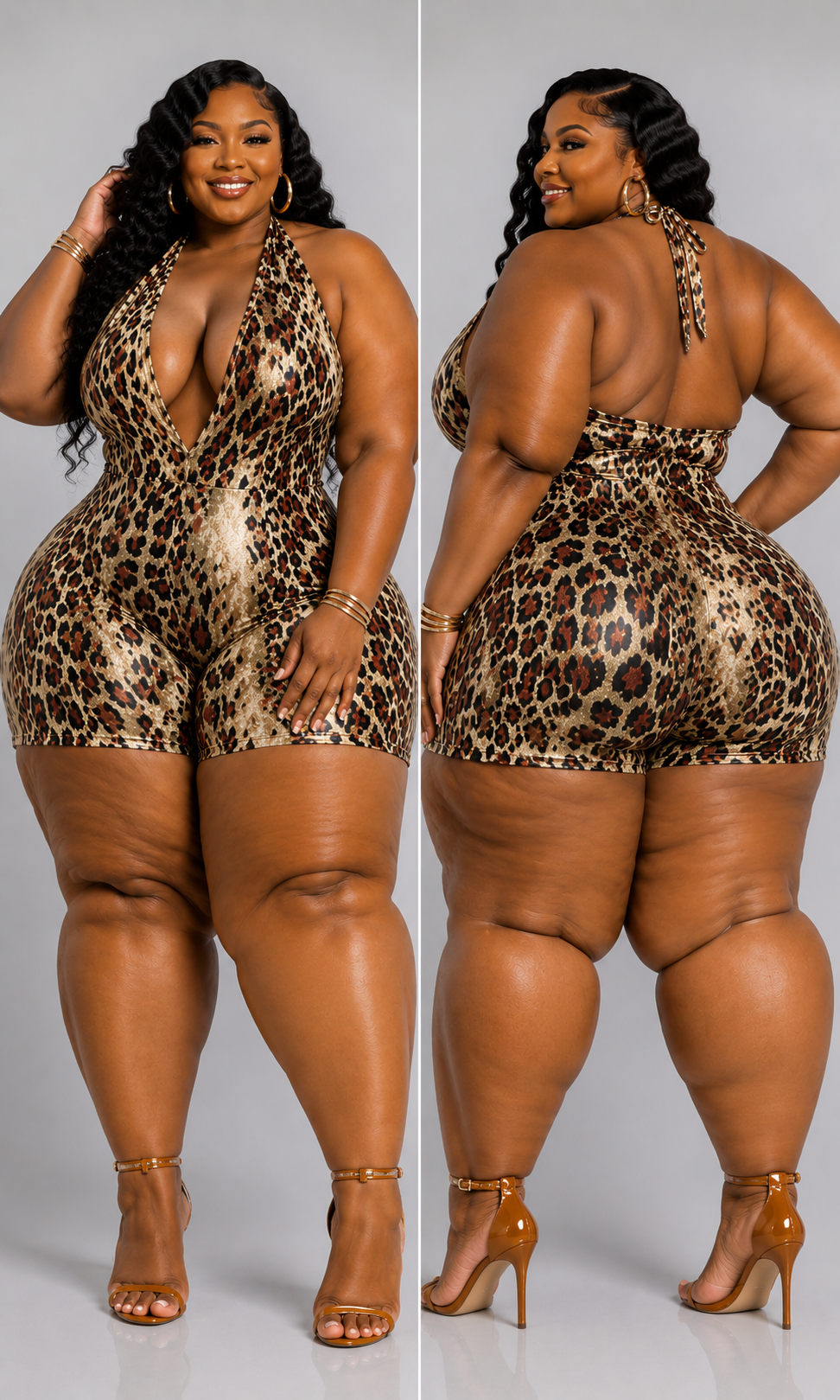 Plus Size " BIG FINE SH*T" ROMPER-ANIMAL-03