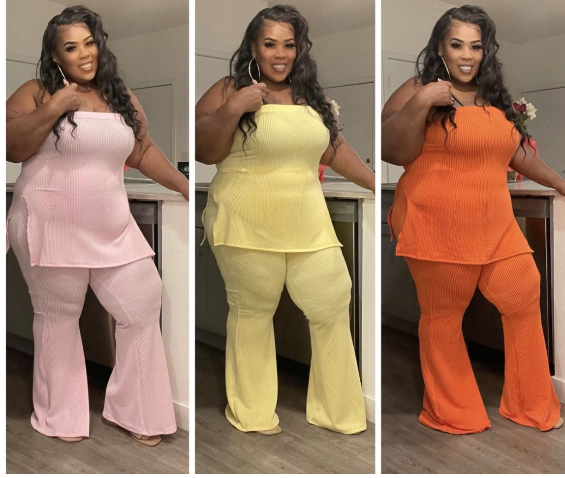 PLUS SIZE SUMMER TIME FUN 2-PIECE SET