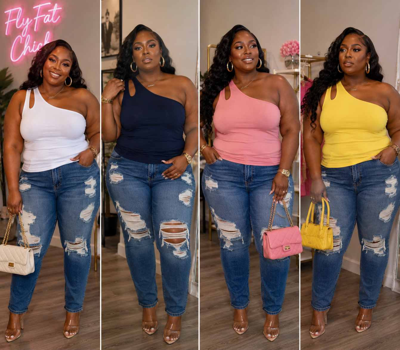 PLUS SIZE "THE SHOULDER SITITUATION" RIBBED TOP-49