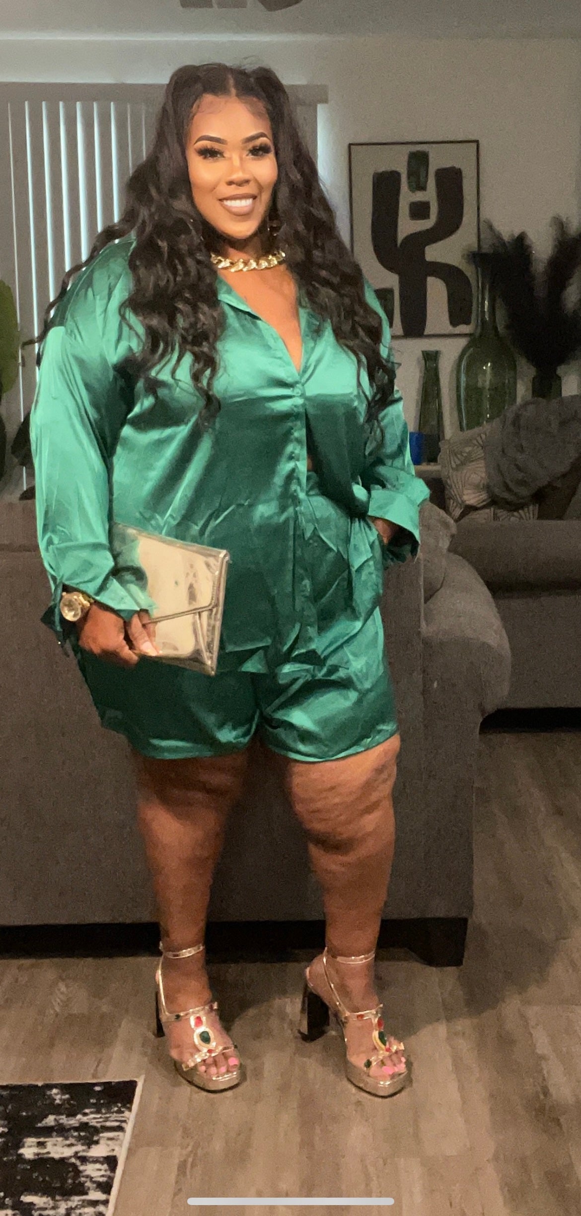 JASMINE SHORT SET-GREEN