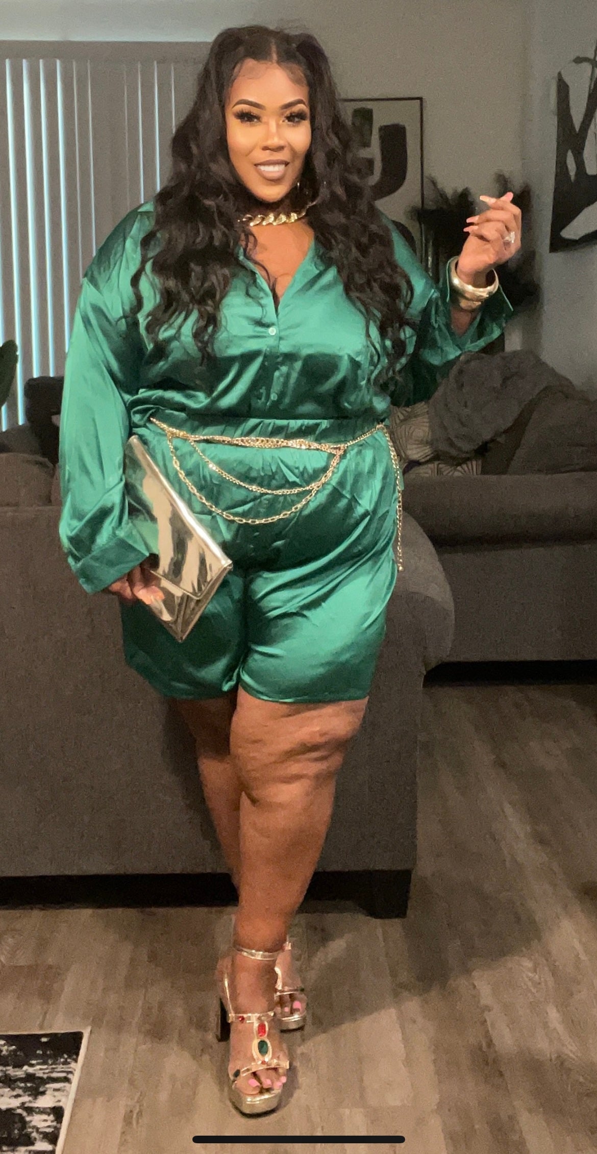 JASMINE SHORT SET-GREEN