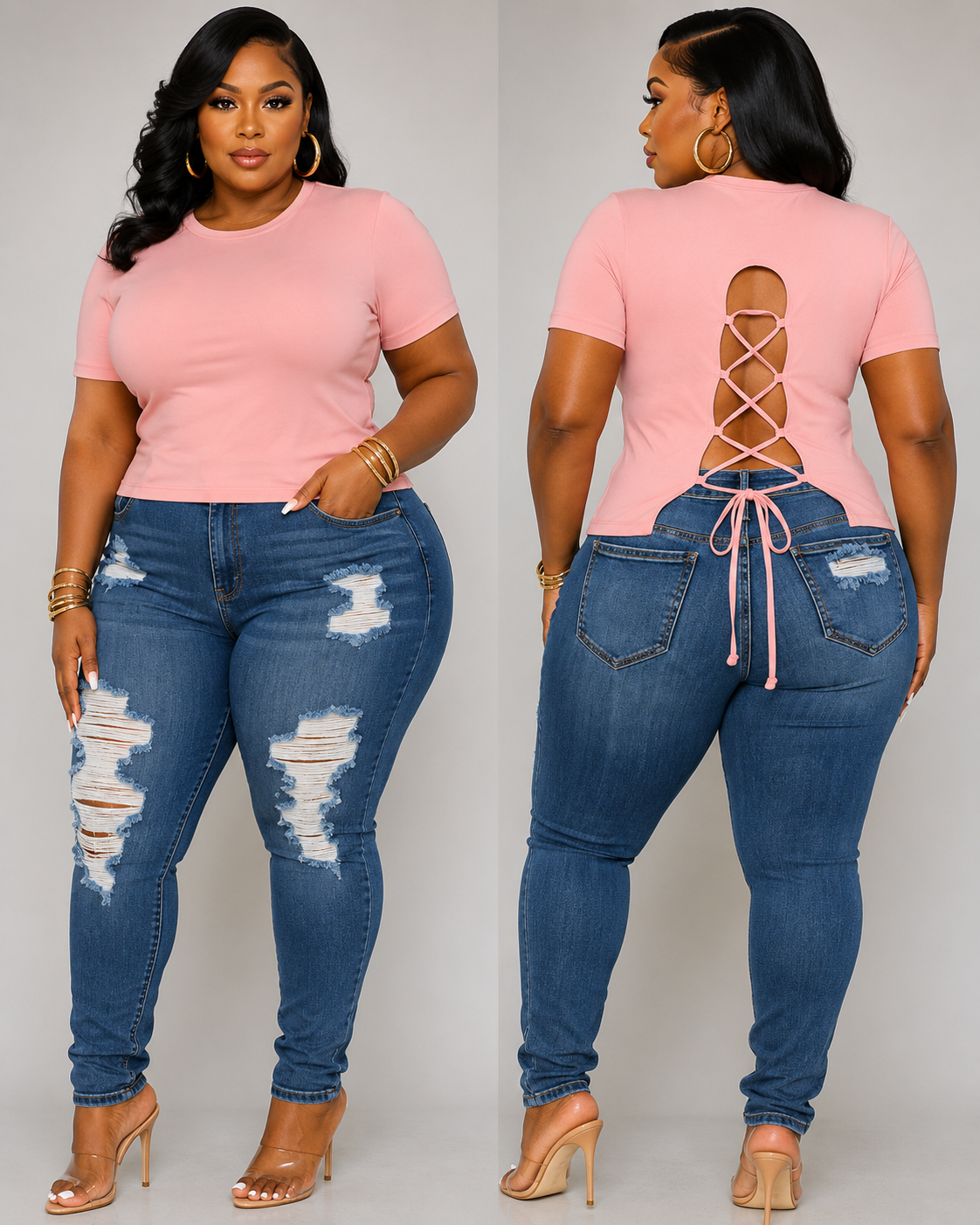 PLUS SIZE CAGED SEXY BACK TOP-MAUVE-45