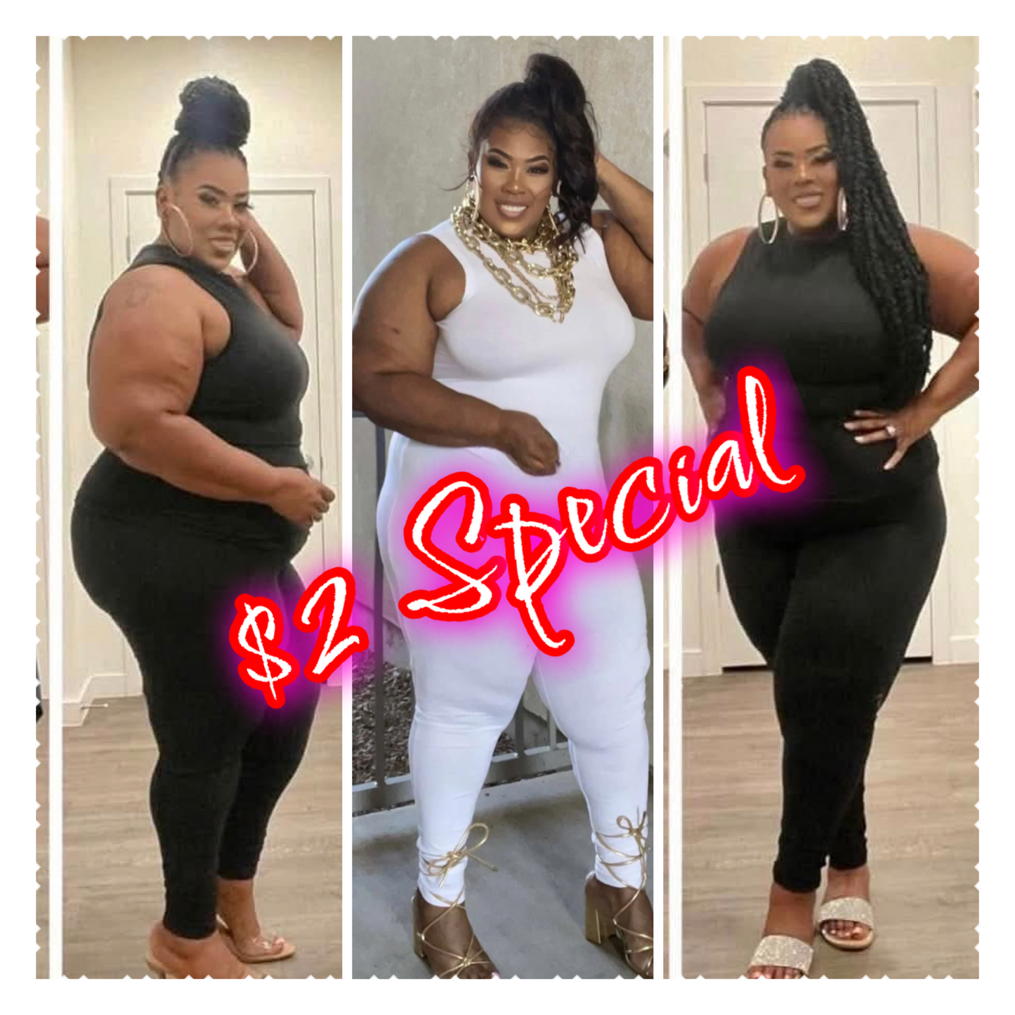 PLUS SIZE SLEEVLESS CATSUIT
