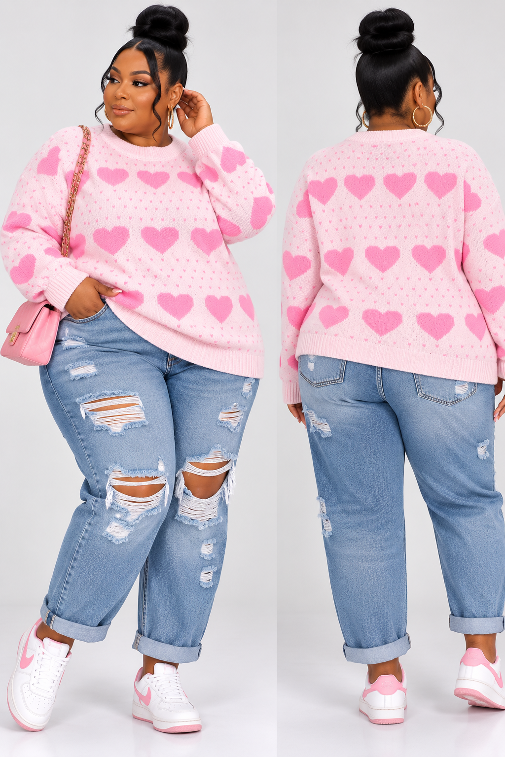 PLUS SIZE "LOVE LANGUAGE" SWEATER