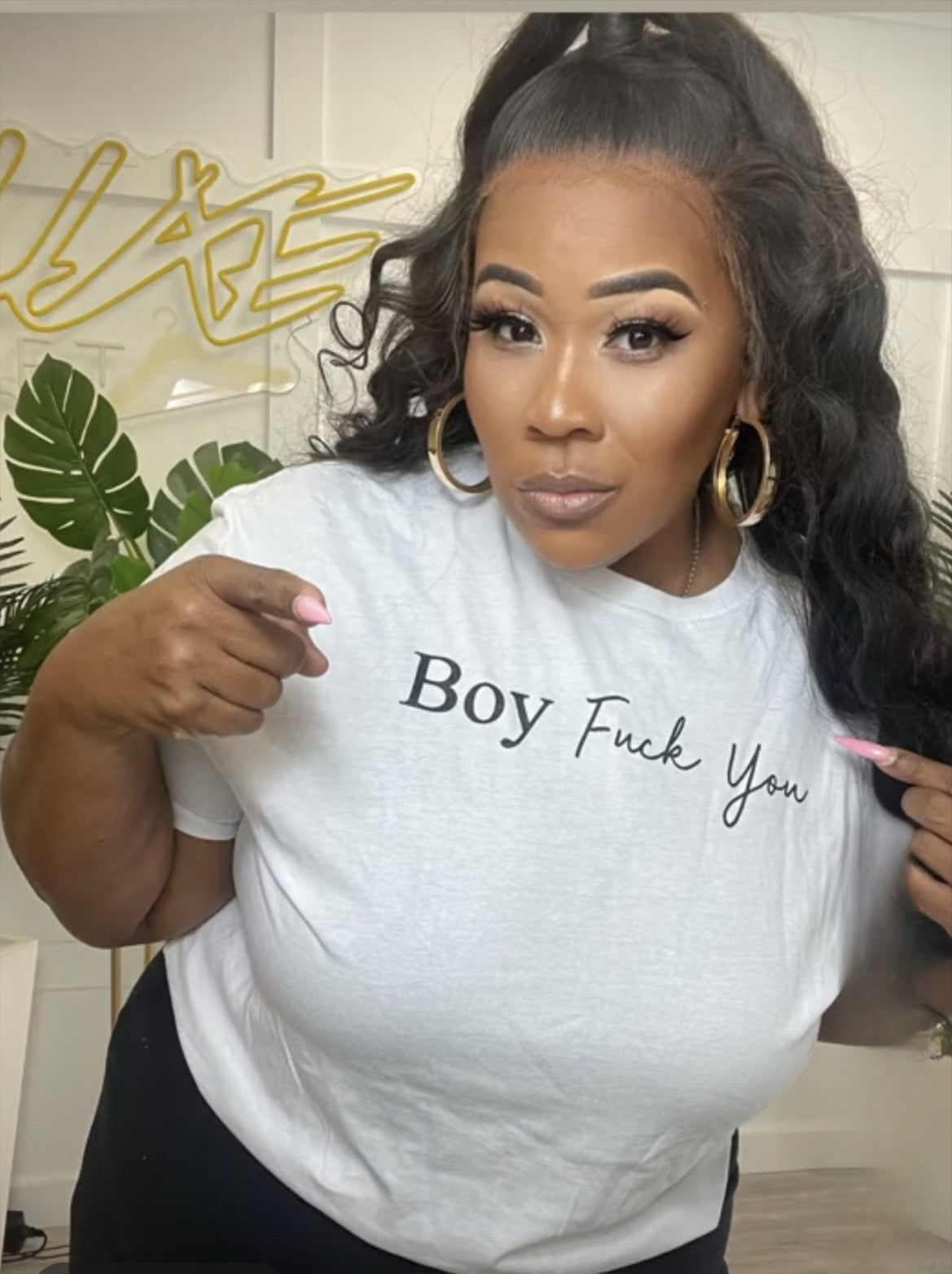BOY F*CK YOU GRAPHIC CROP TEE