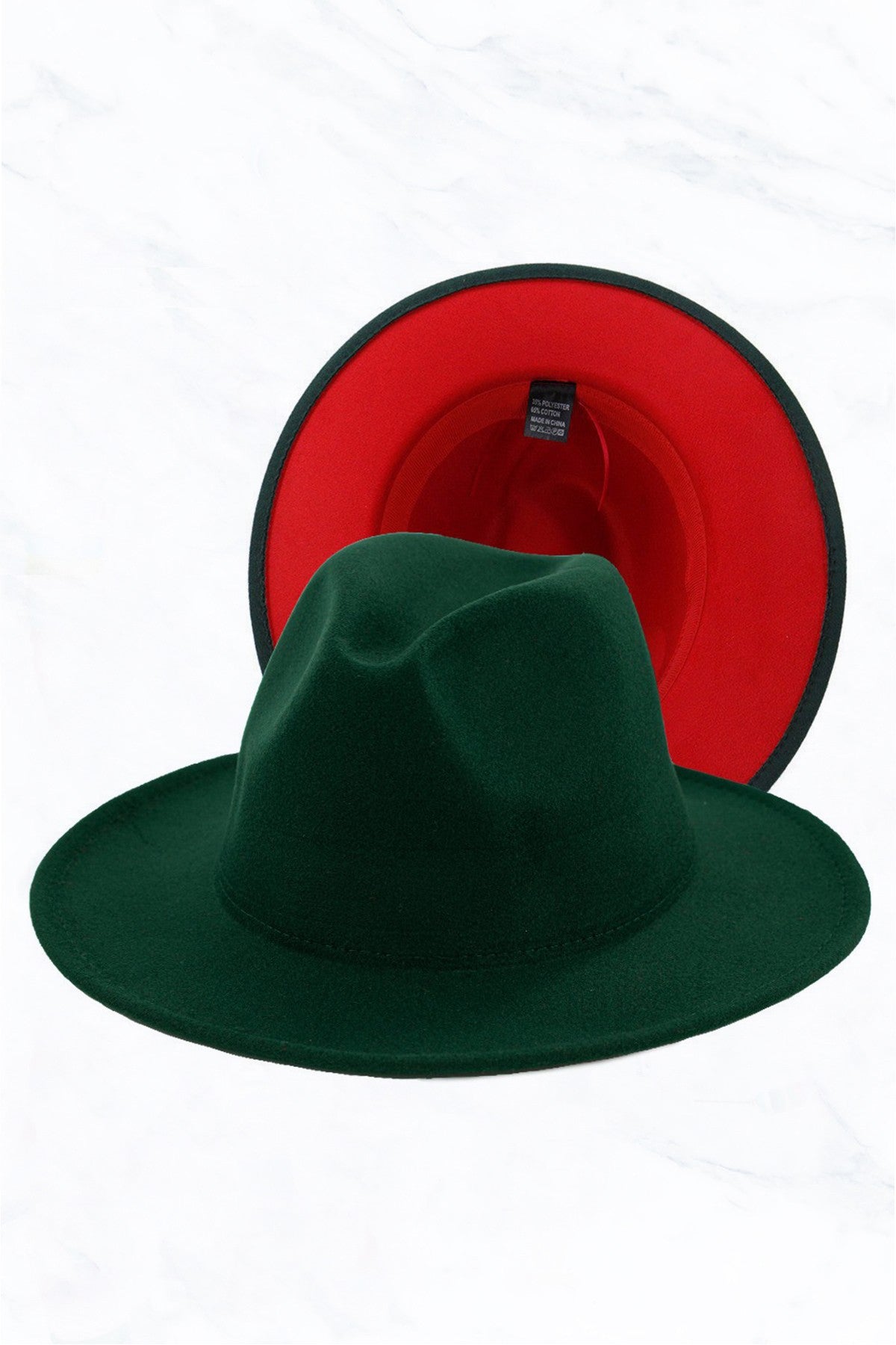 Unisex Double-Sided Color Fedora Hat
