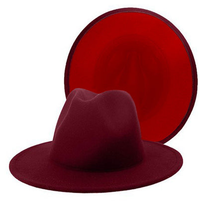 Unisex Double-Sided Color Fedora Hat