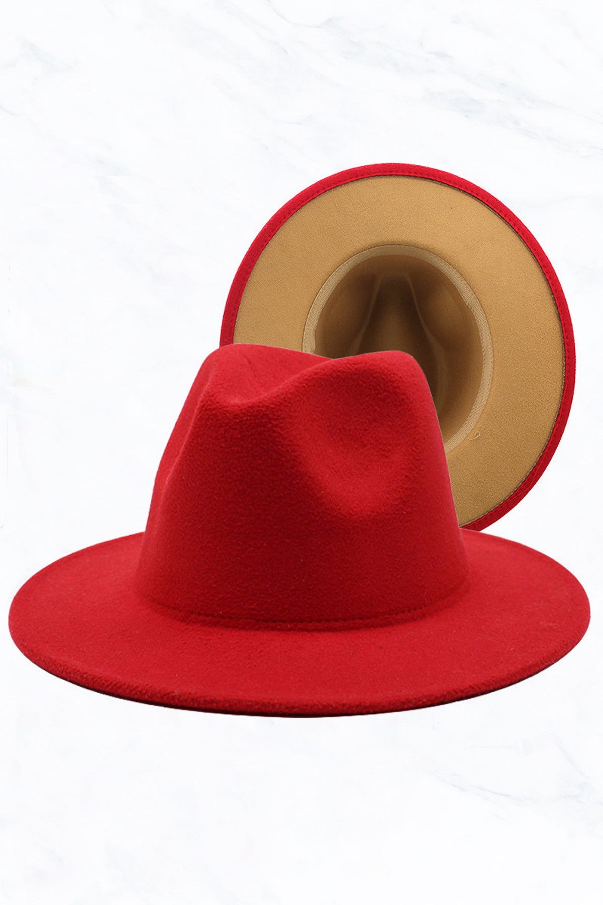 Unisex Double-Sided Color Fedora Hat