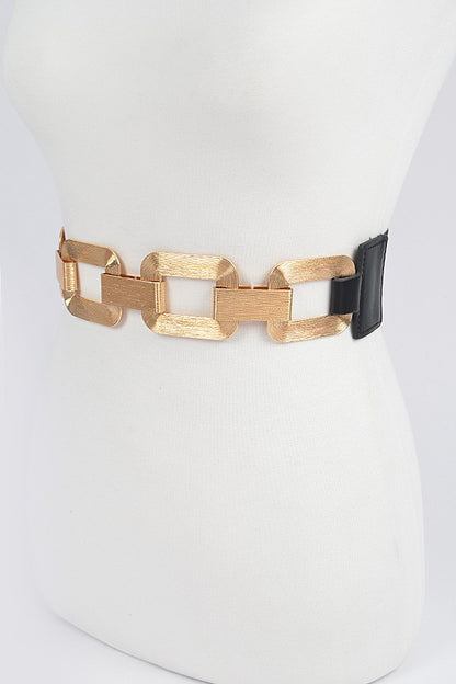 Faux Leather Multi Metal Buckle Plus Size Belt