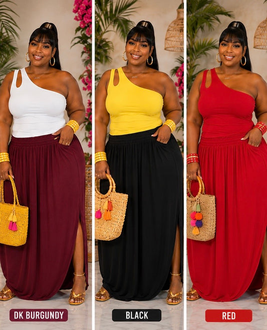 PLUS SIZE "THIS LIL 2-POCKET SKIRT"-72