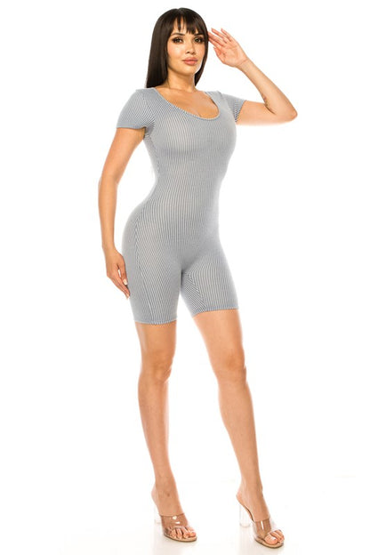 RIBBED ROMPER/JUMPSUIT