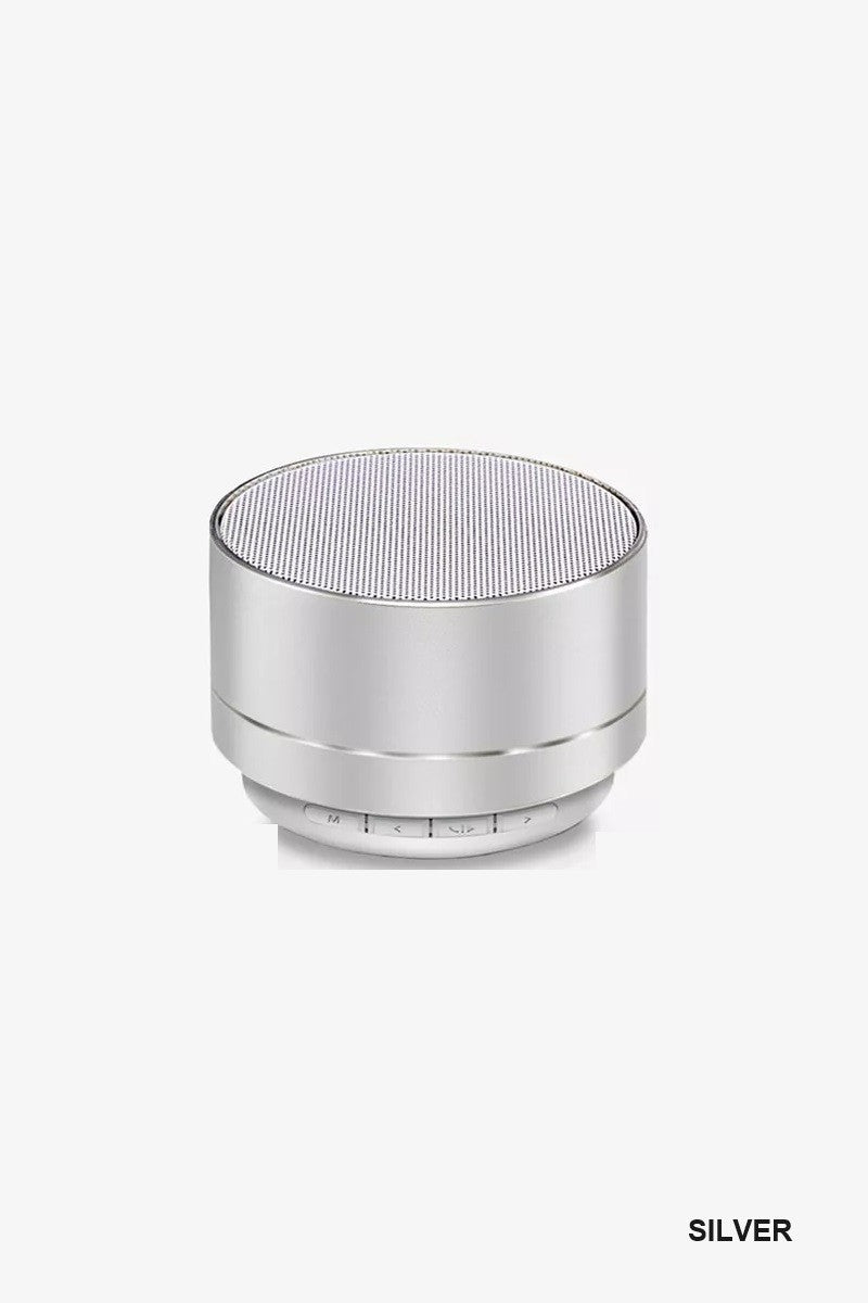Mini Led Portable Wireless Bluetooth Speaker-SILVER