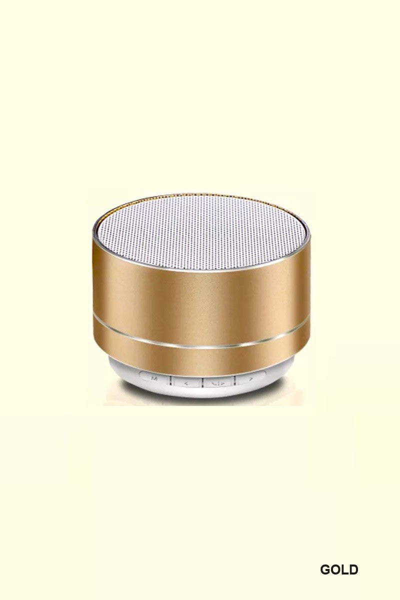 Mini Led Portable Wireless Bluetooth Speaker-GOLD