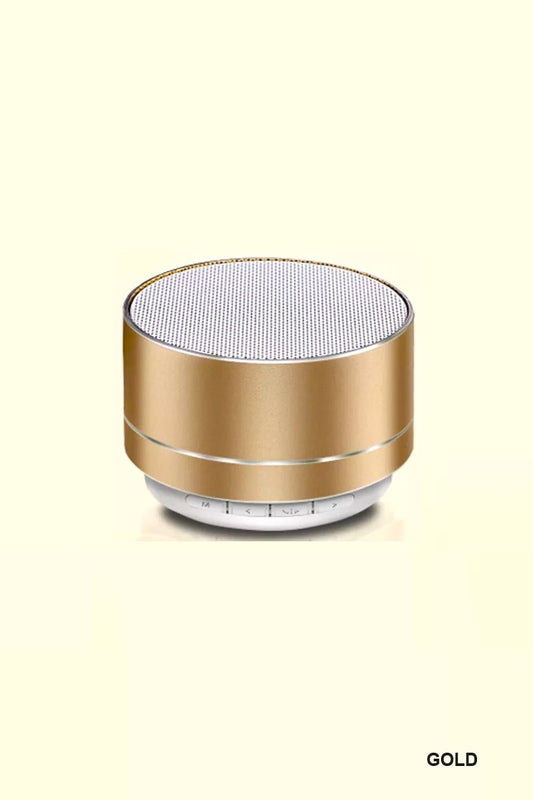 Mini Led Portable Wireless Bluetooth Speaker-GOLD