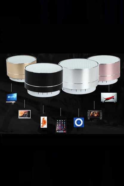 Mini Led Portable Wireless Bluetooth Speaker-SILVER