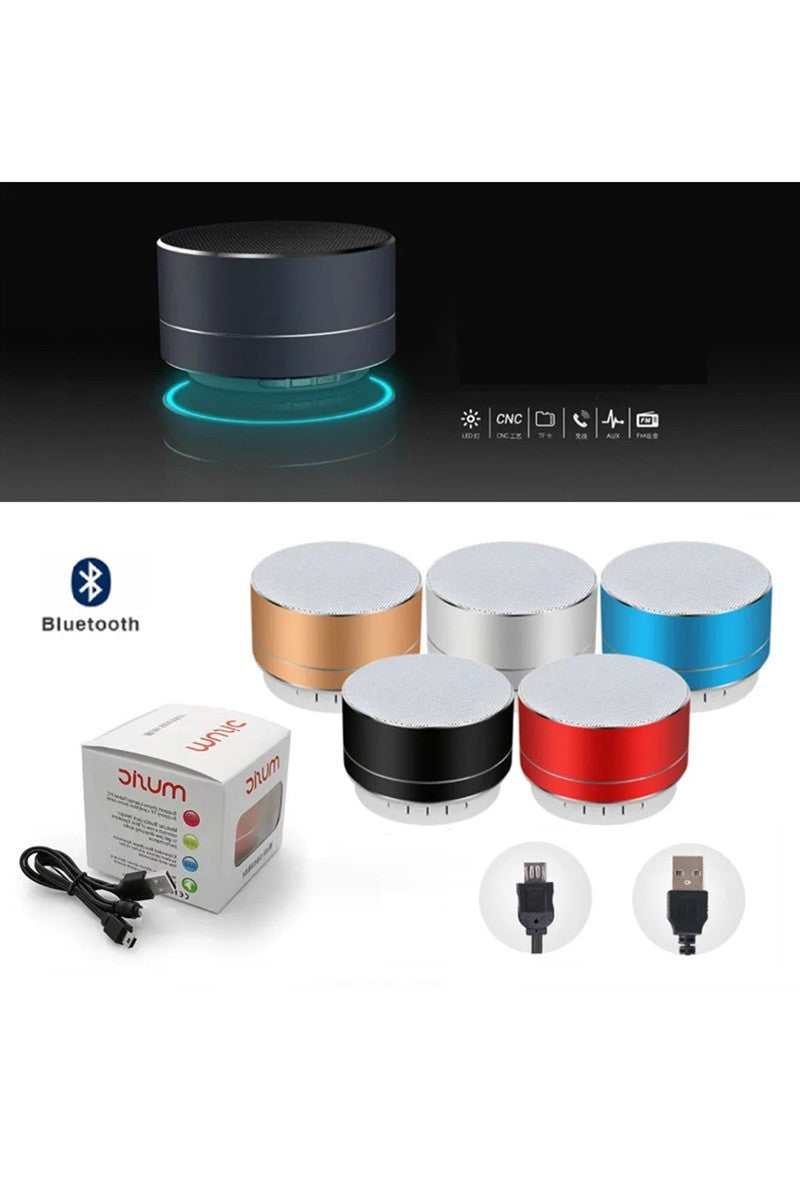 Mini Led Portable Wireless Bluetooth Speaker-GOLD