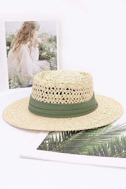 Faux Straw Hat