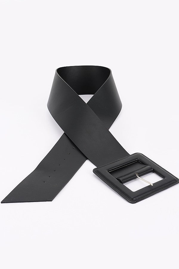 Faux Leather LARGE Square Buckle Plus Size Waist Belt