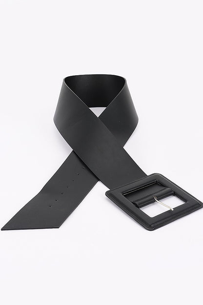 Faux Leather LARGE Square Buckle Plus Size Waist Belt