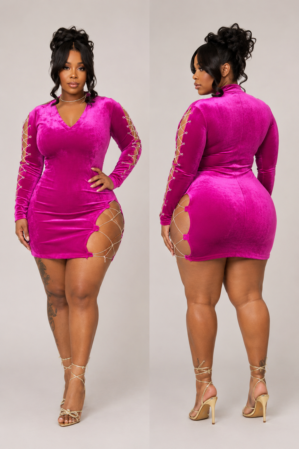 LOVE ME, LOVE ME SEXY DRESS-FUSCHIA-SL14