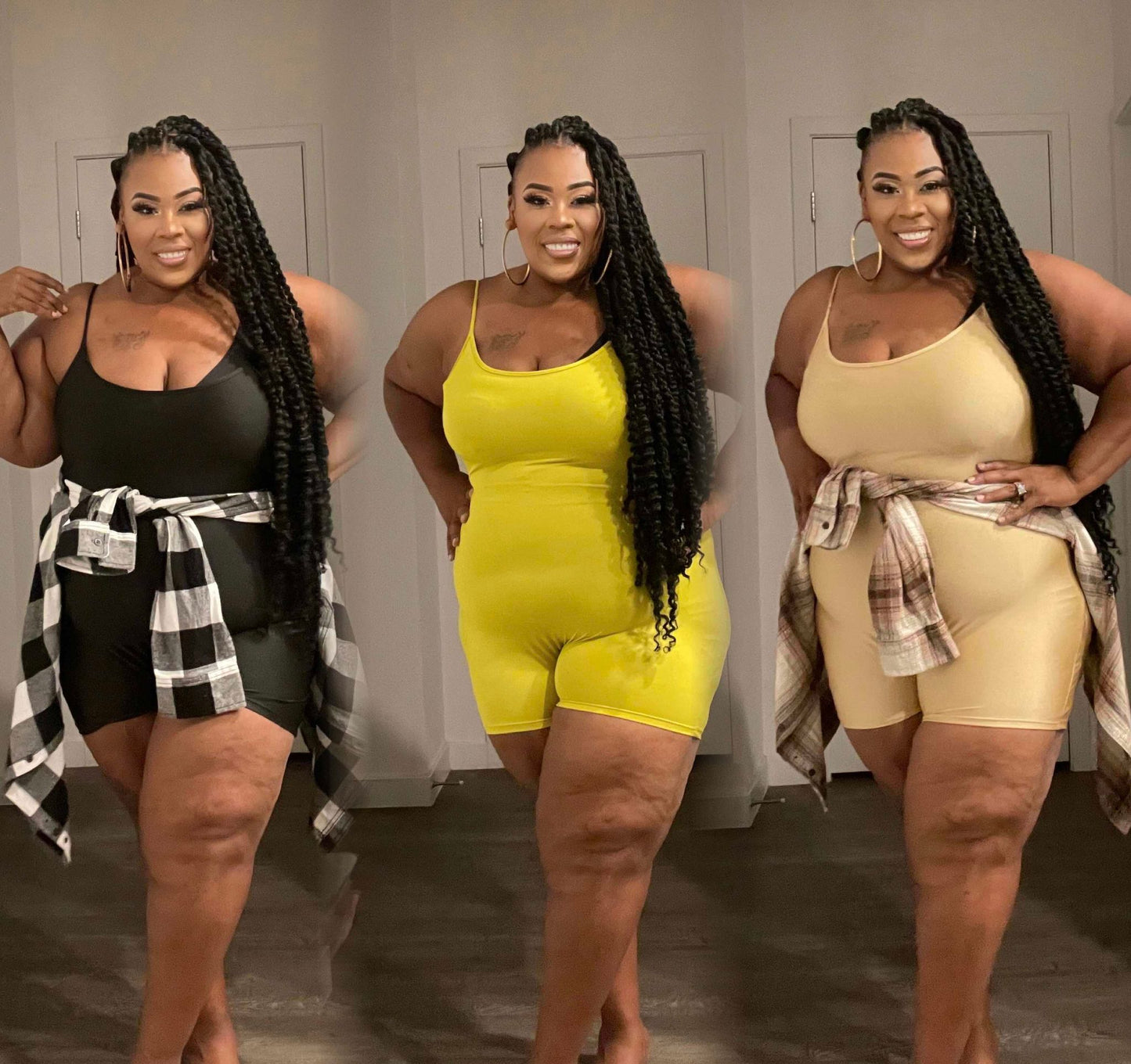 PLUS SIZE SPAGHETTI STRAP ROMPER-