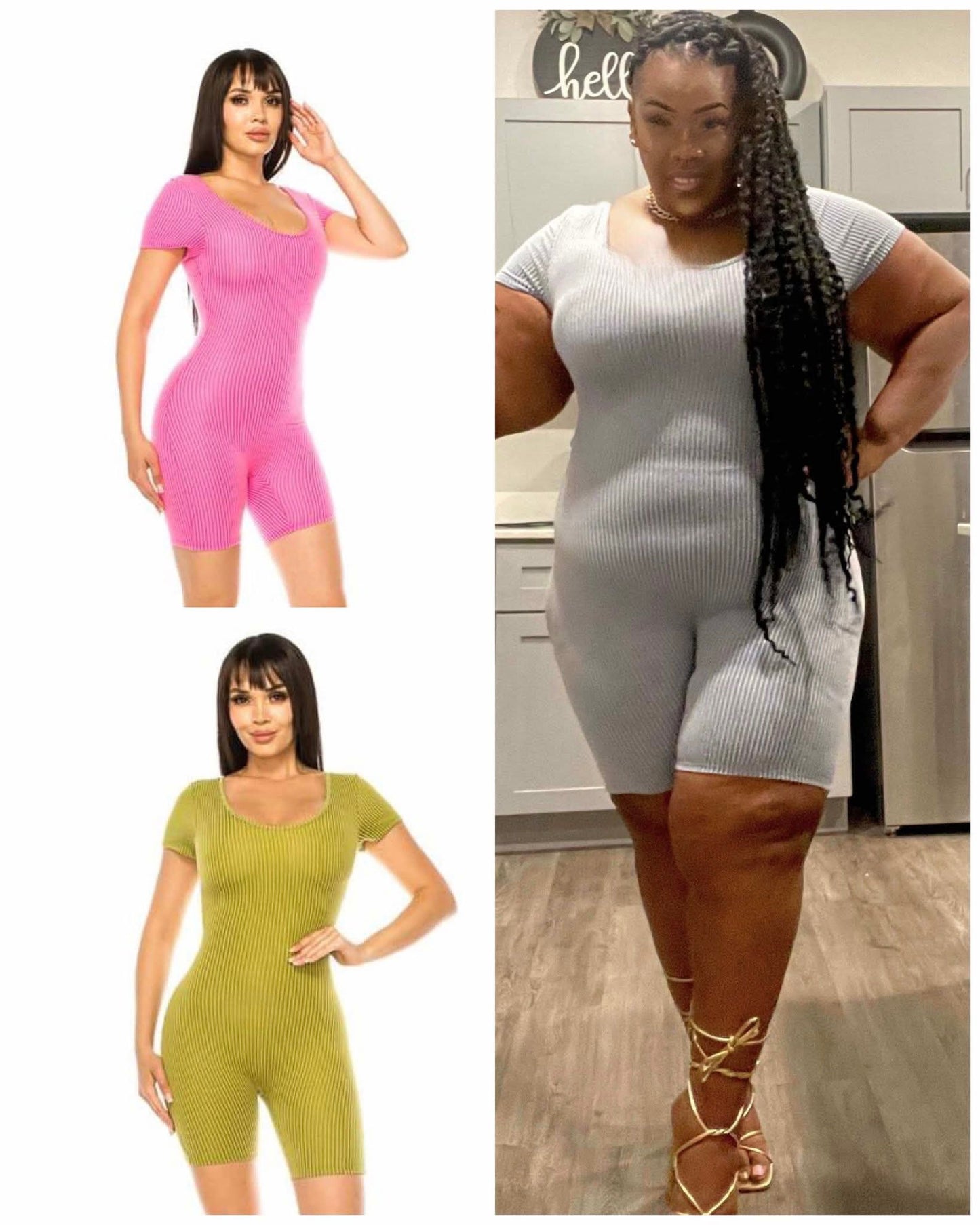 RIBBED ROMPER/JUMPSUIT