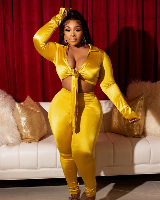 SHE SOLID 2-PIECE PANT SET-SL02