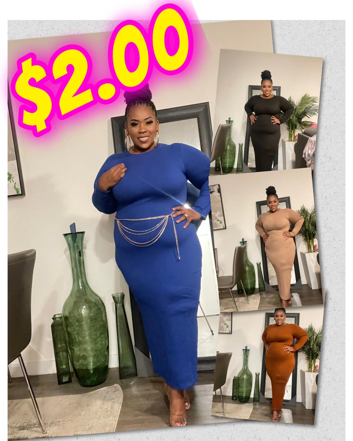 LONG SLEEVE  Essential Maxi Dress