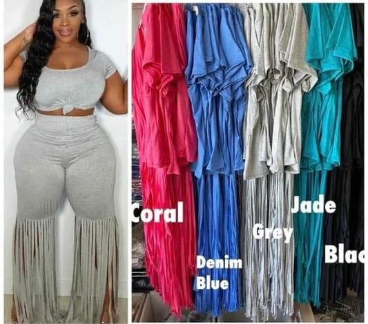 PLUS SIZE CAR WASH PANT SET-20