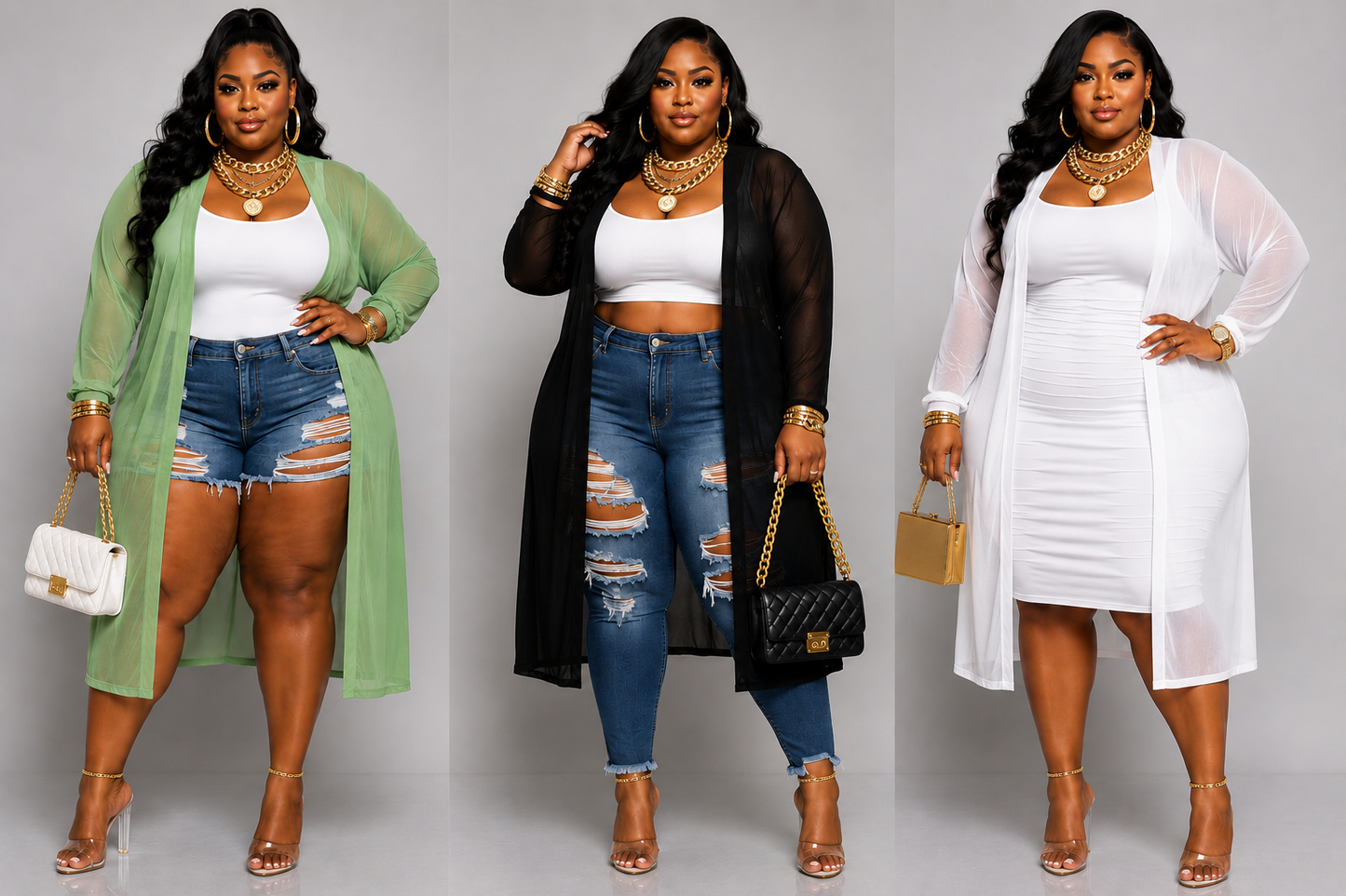 PLUS SIZE "SHEER PRESSURE DUSTER"