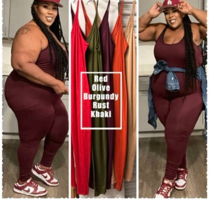 PLUS SIZE "BIG MOOD" JUMPSUIT