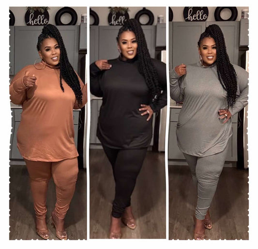 PLUS SIZE 2-PIECE "LETS GO" SET
