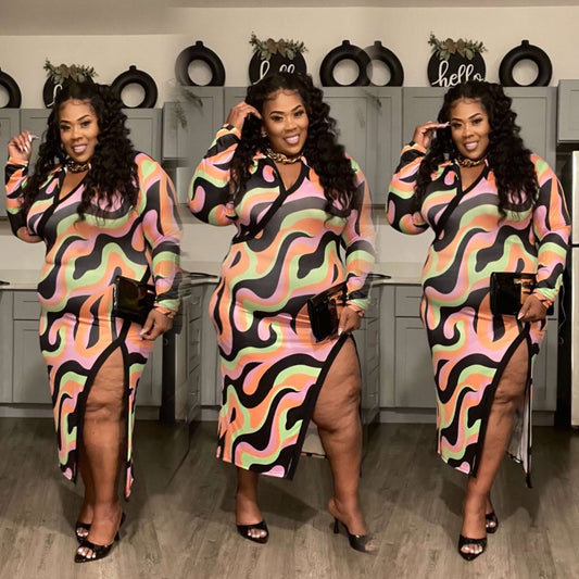 PLUS SIZE "ATTENTION ON ME" DRESS-23