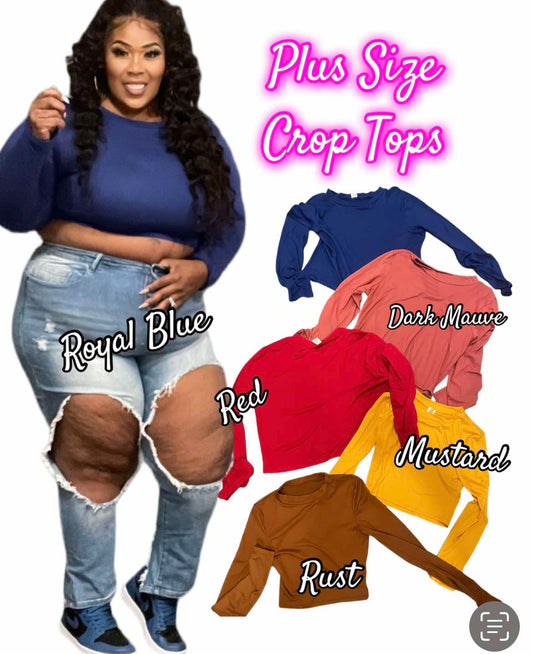 PLUS SIZE CROP TOPS-52
