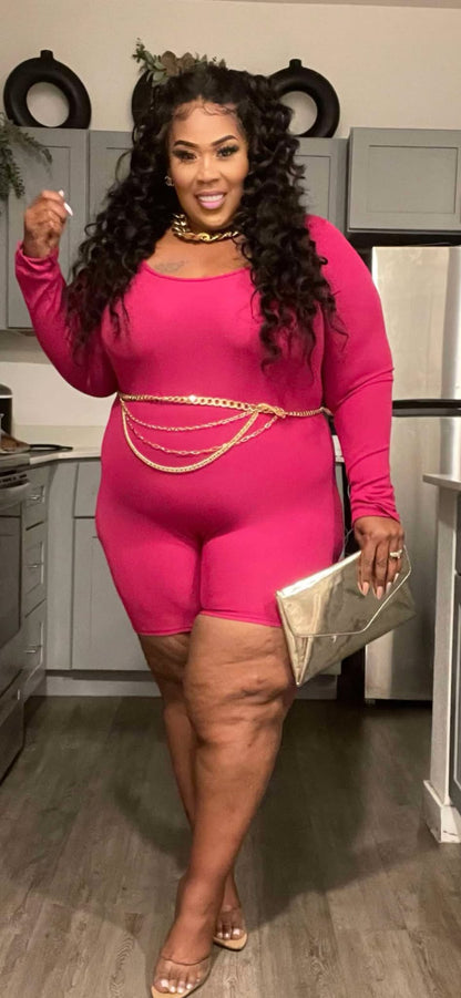 PLUS SIZE Super Rib Shorts Romper-58