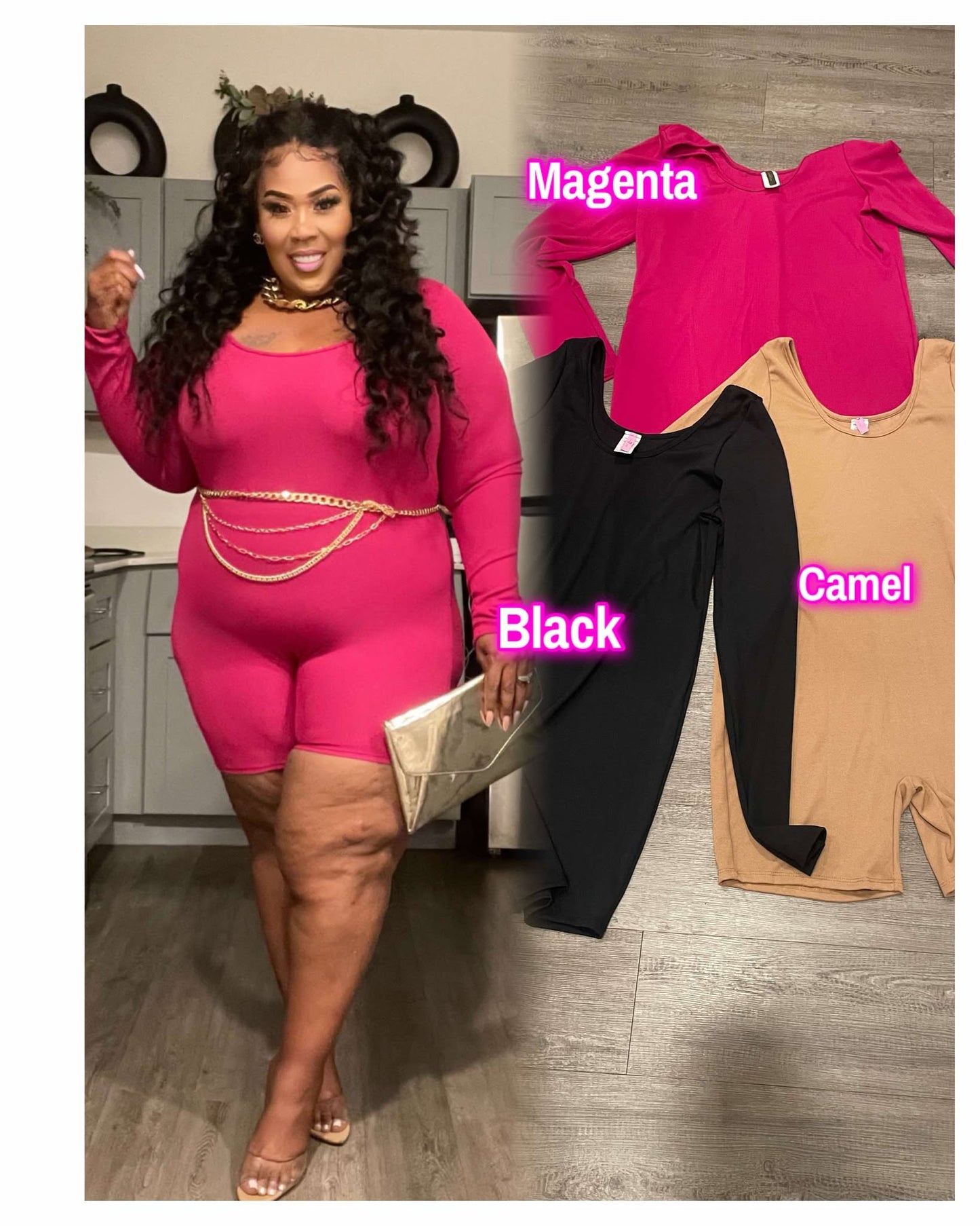 PLUS SIZE Super Rib Shorts Romper-58