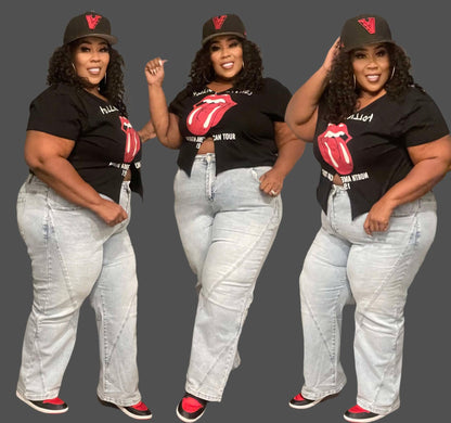 PLUS SIZE "NOT YOUR OLE' MOM JEANS"-67