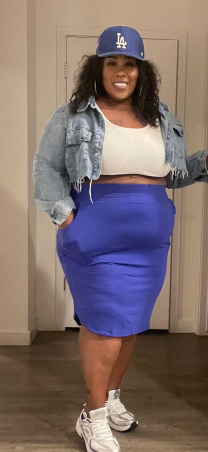 NEW TULIP HEM SKIRT WITH SIDE POCKETS   (will ship  11/22)